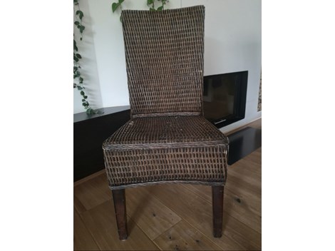 4 Rattanstühle