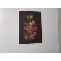 Gemaltes Blumenbild auf Leinen 3