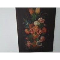 Gemaltes Blumenbild auf Leinen 2