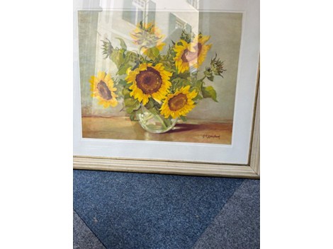 Stillleben Sonnenblumen - M. Riggenbach. Stillleben Sonnenblumen - M. Riggenbach.