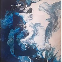 Kissen ( Raso) 35x35 mit Künstlerdruck 3