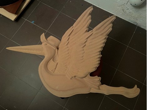Storch aus Holz Storch aus Holz