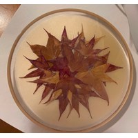 Dekorative Tellerschale mit echten Blättern 2