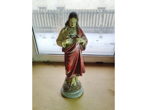 Alte Herz Jesus Skulptur