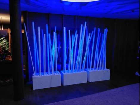 Bambusrohre weiss - Dekoteile