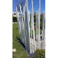 Bambusrohre weiss - Dekoteile 2