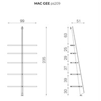 Stahl Designer-Regal Mac Gee by Philippe Starck 2