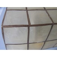 Perlmutt Decken / Wand Lampe 25 x 25 cm 2