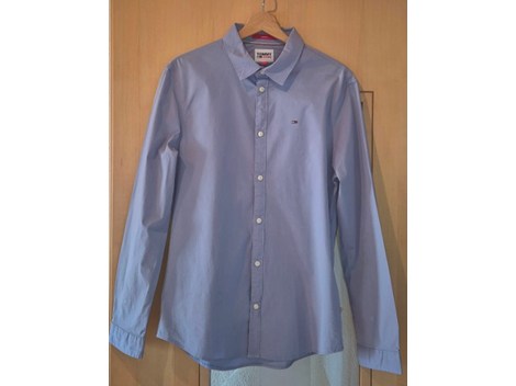 Neuwertiges blaues Herren-Hemd Tommy Hilfiger Slim