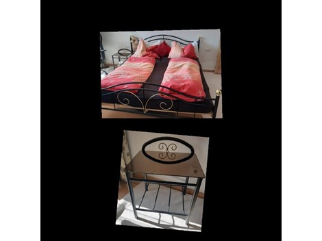Bettgestell mit 2 Nachtkaestchen