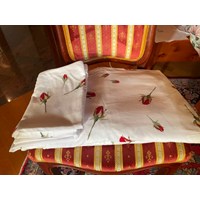 Bettwäsche kaeppel weiß/ rote Rosen 2