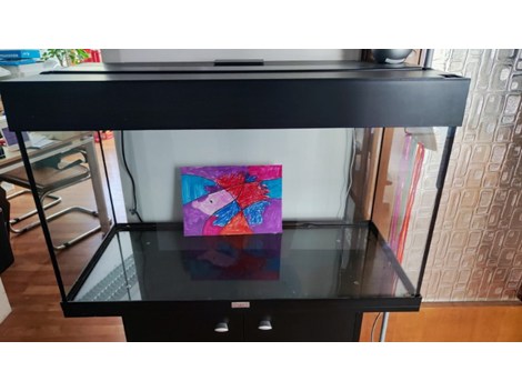 Aquarium mit Schrank 80 x 35