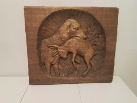 Holzrelief Jagdmotive