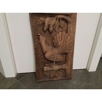 Holzrelief Jagdmotiv Auerhahn 4