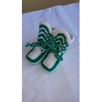 Handgestrickte Babypatschlan Babysocken aus Wolle 8