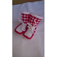 Handgestrickte Babypatschlan Babysocken aus Wolle 5