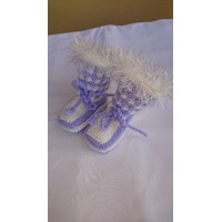 Handgestrickte Babypatschlan Babysocken aus Wolle 4