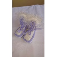 Handgestrickte Babypatschlan Babysocken aus Wolle 9