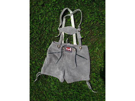 Lederhose Kinder - grau