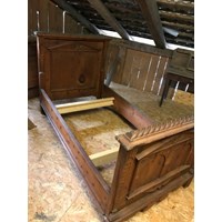 Bettgestell antik mit Matratze neu 6