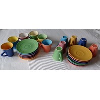6-er Set, bunte Espressotassen Neu 3